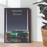 Aston Martin v12 intensity driven metal poster - wall art